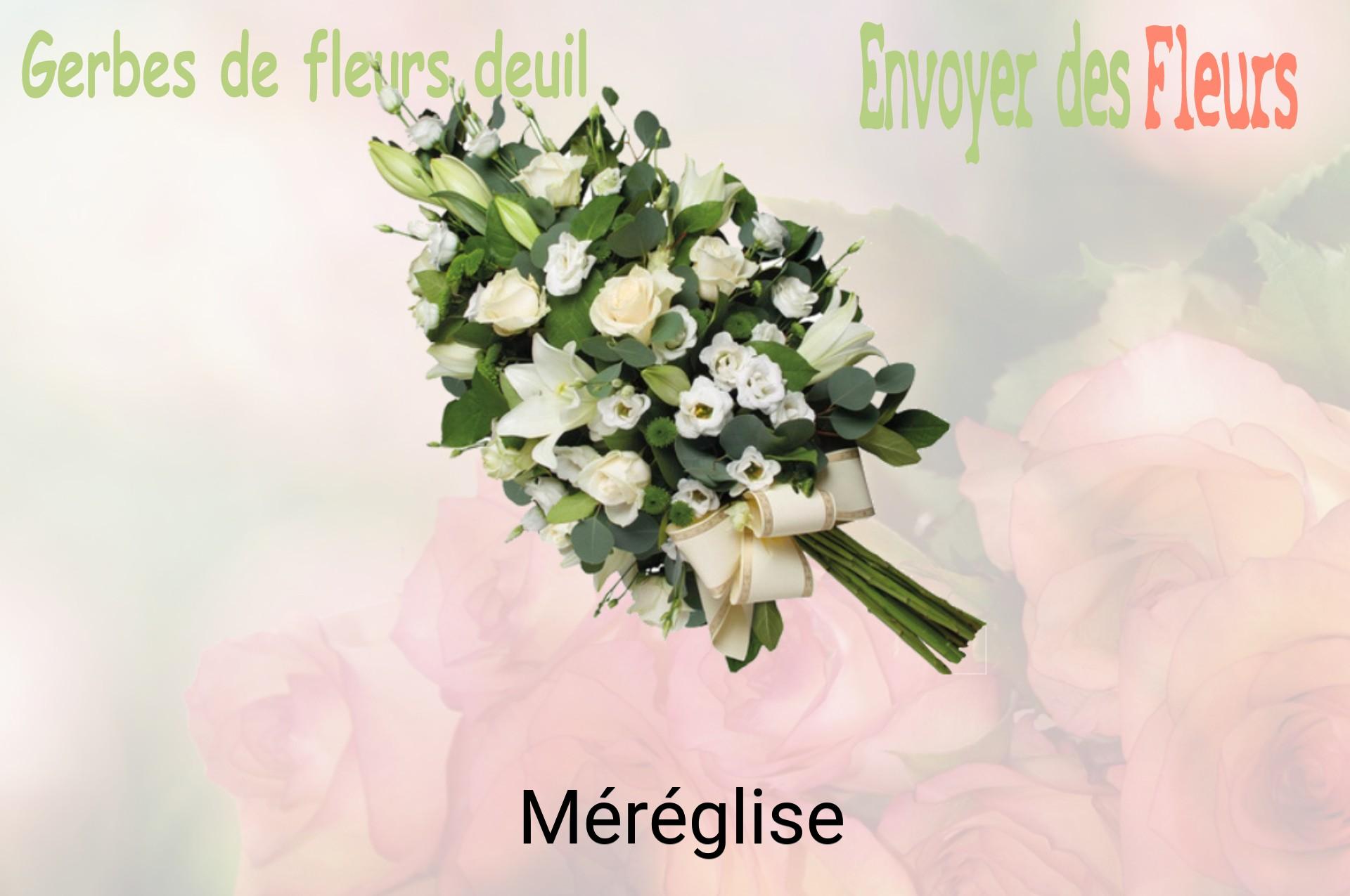 Gerbe de fleurs de deuil livrée à Méréglise